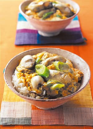 かきの卵とじ丼