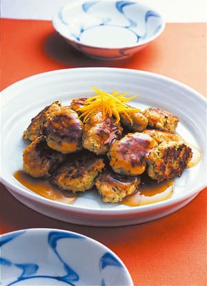 鶏つくねのゆず風味あん
