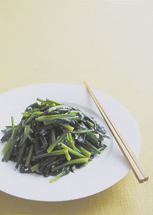 ほうれん草のにんにく炒め
