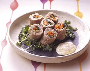 香味野菜の豚肉巻き