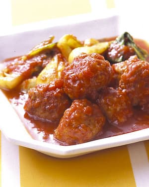 肉だんごと青梗菜の煮もの