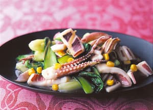 いかと青梗菜の八宝菜風