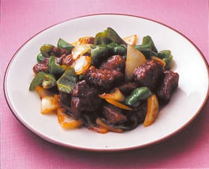 牛肉のケチャップソース炒め