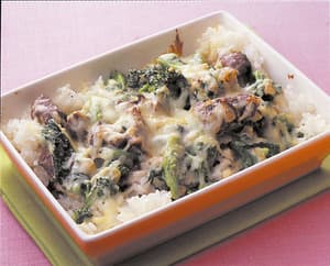 菜の花と牛肉のドリア