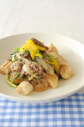 春雨とお麩の牛肉炒め煮