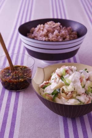 薬味じょうゆのとろろご飯