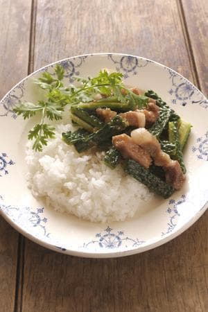 ゴーヤーと豚肉のうま煮かけご飯
