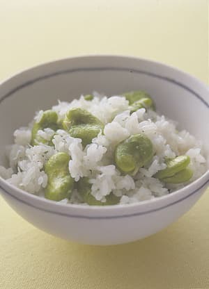 そら豆のしらすご飯