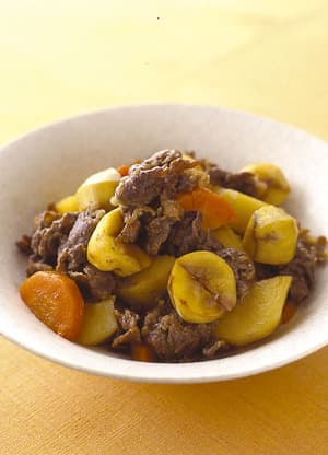 栗と牛肉の韓国風煮もの