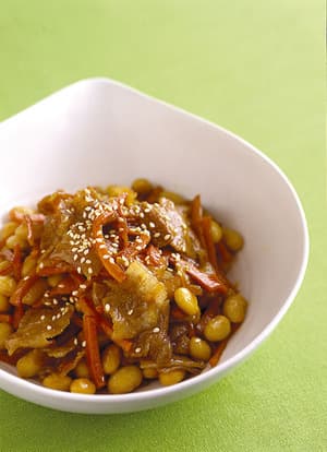 豚肉と大豆のきんぴら風