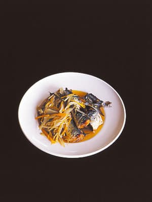 揚げさんまの野菜あんかけ