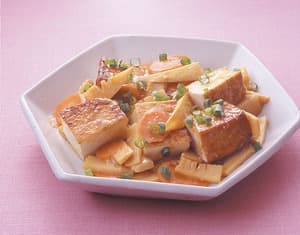 厚揚げとたけのこのみそ炒め