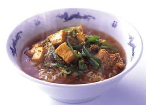 厚揚げとピーマンのごまみそラーメン