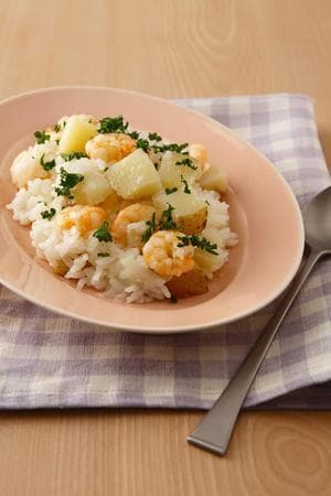 えびと春野菜のミルクピラフ