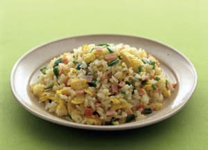 ハムとピーマンの炒飯