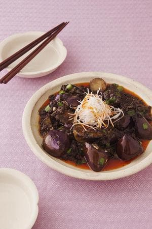 黒ごまの麻婆なす