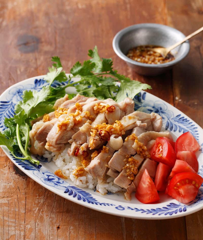 蒸し鶏のエスニックライス