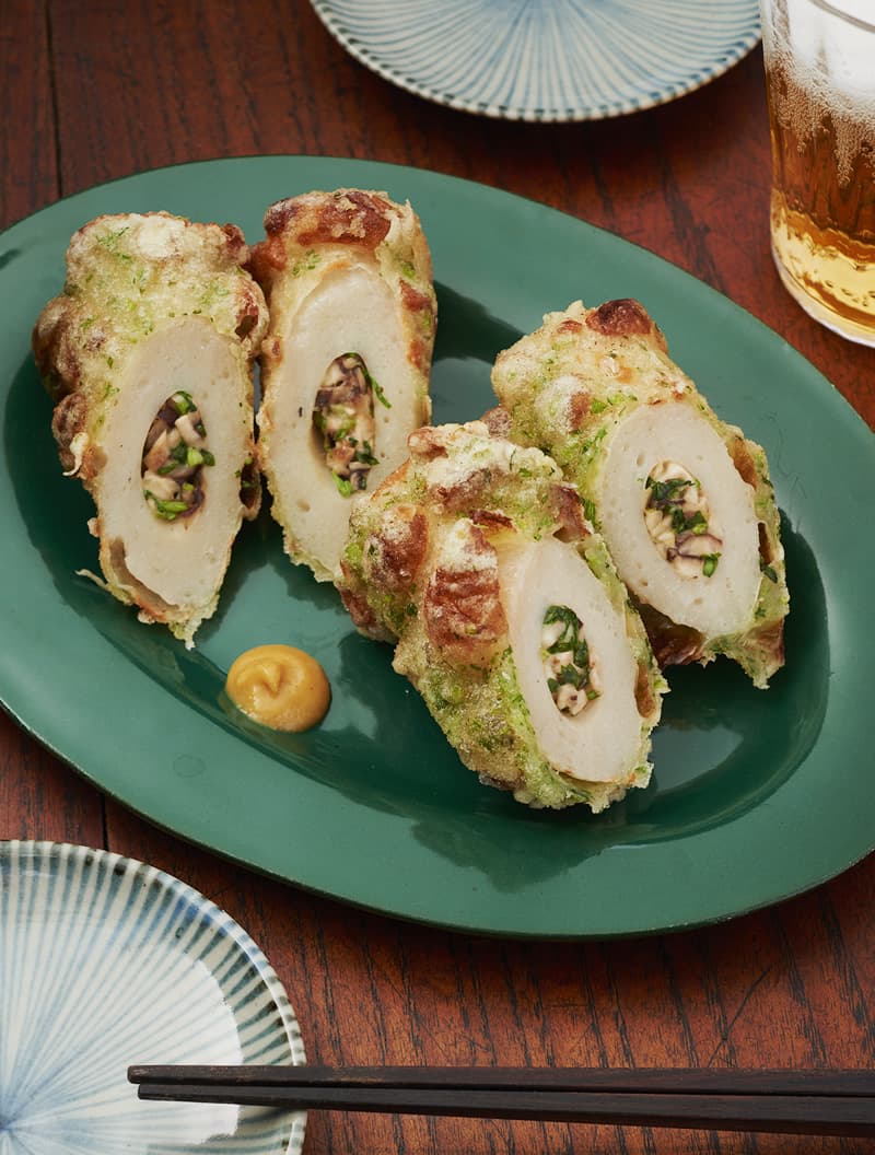 パクチーのちくわ磯辺揚げ風