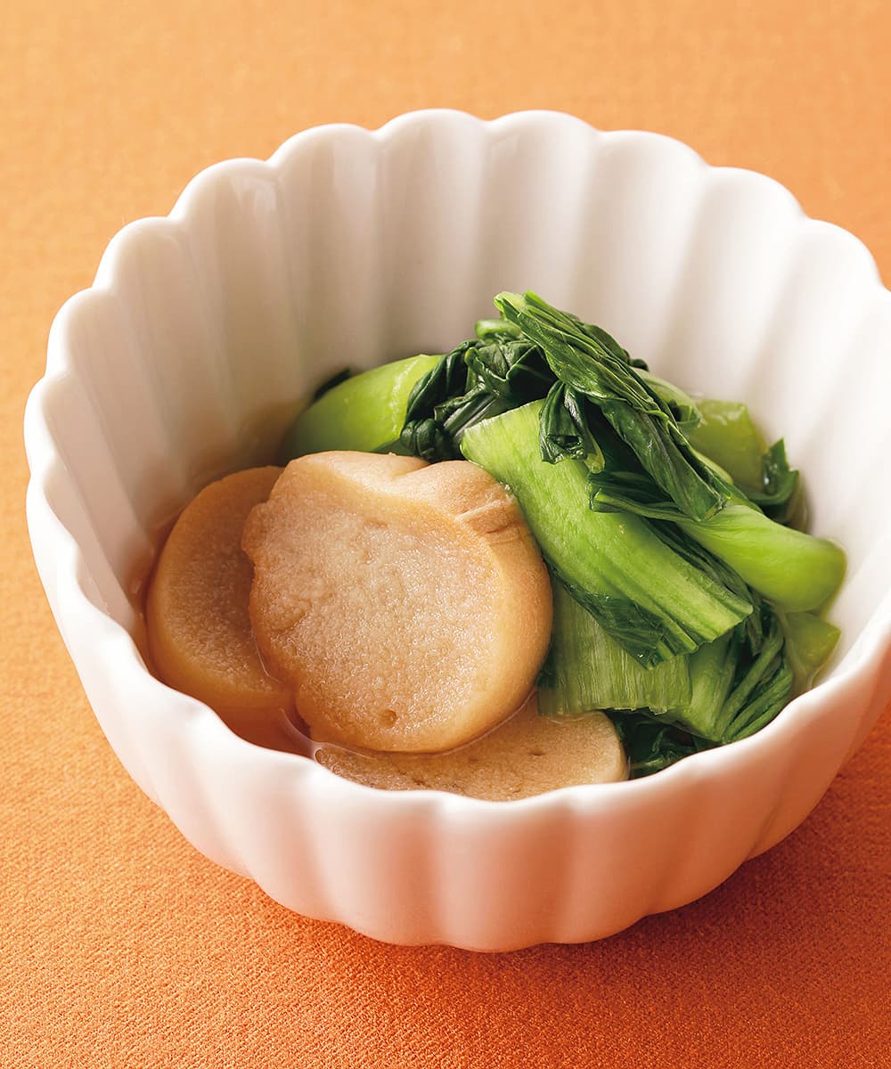 青梗菜と麩の煮もの
