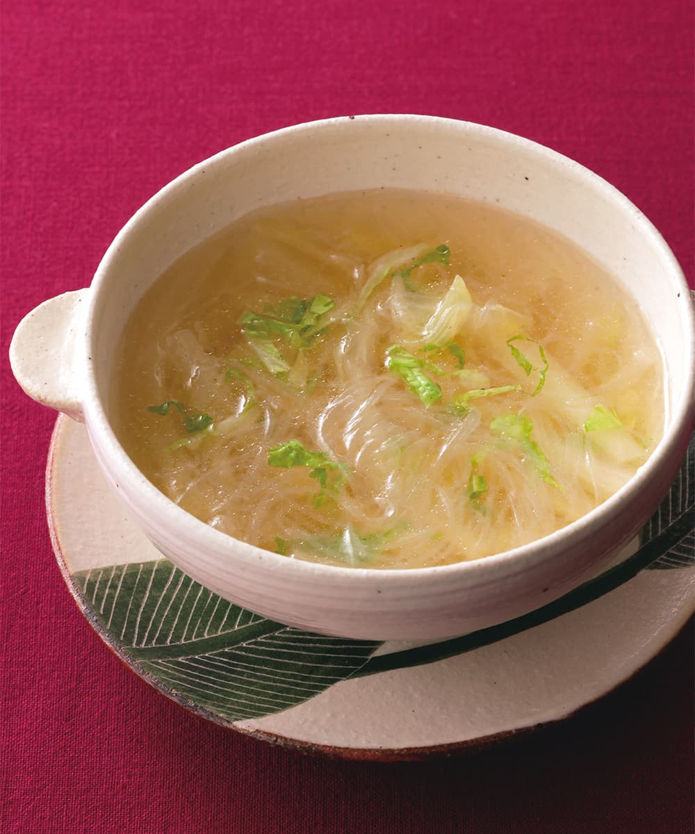 白菜と春雨の中華スープ