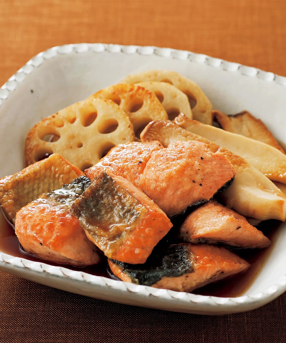 鮭とれんこんの焼きびたし
