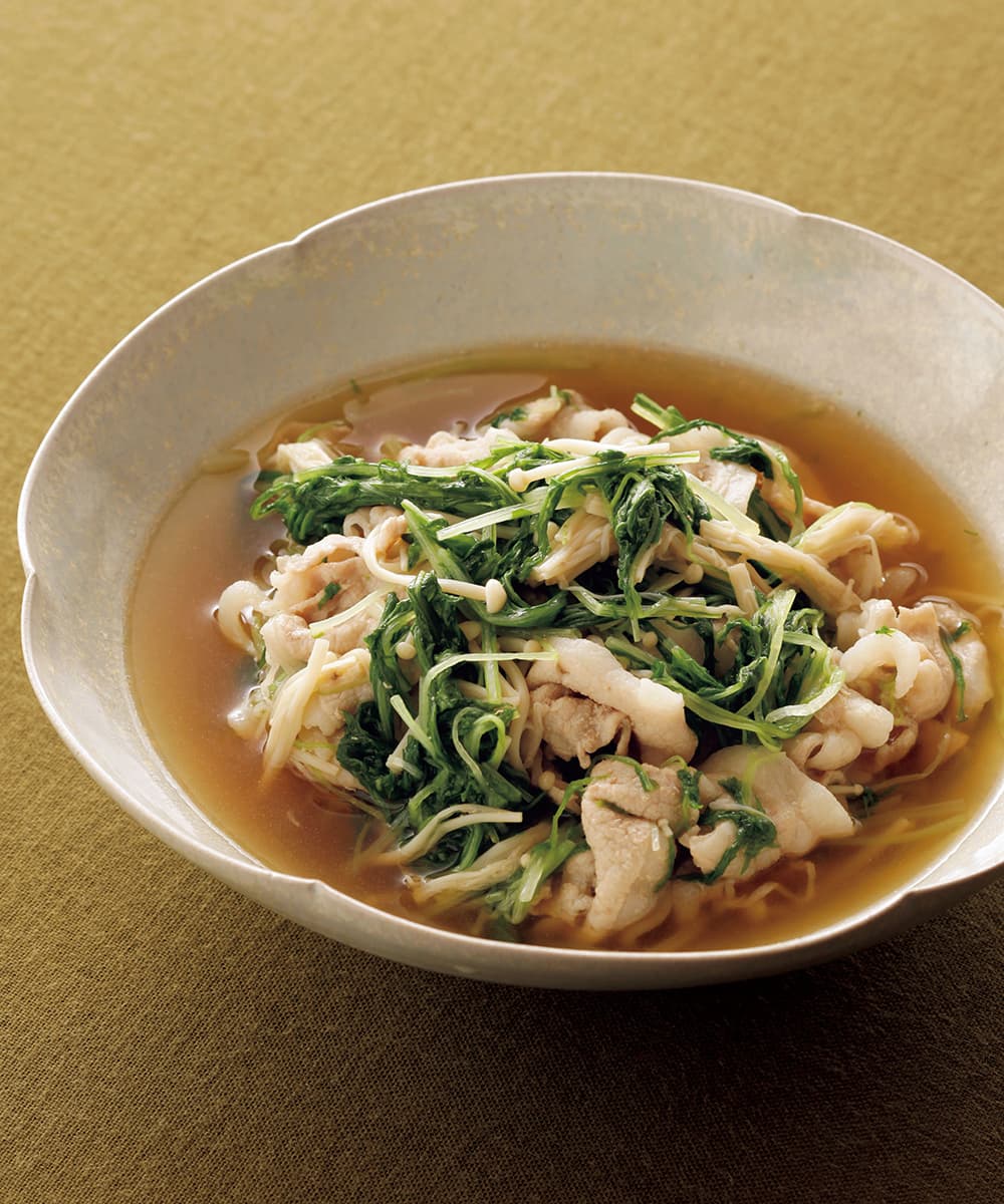 水菜と豚肉の和風煮