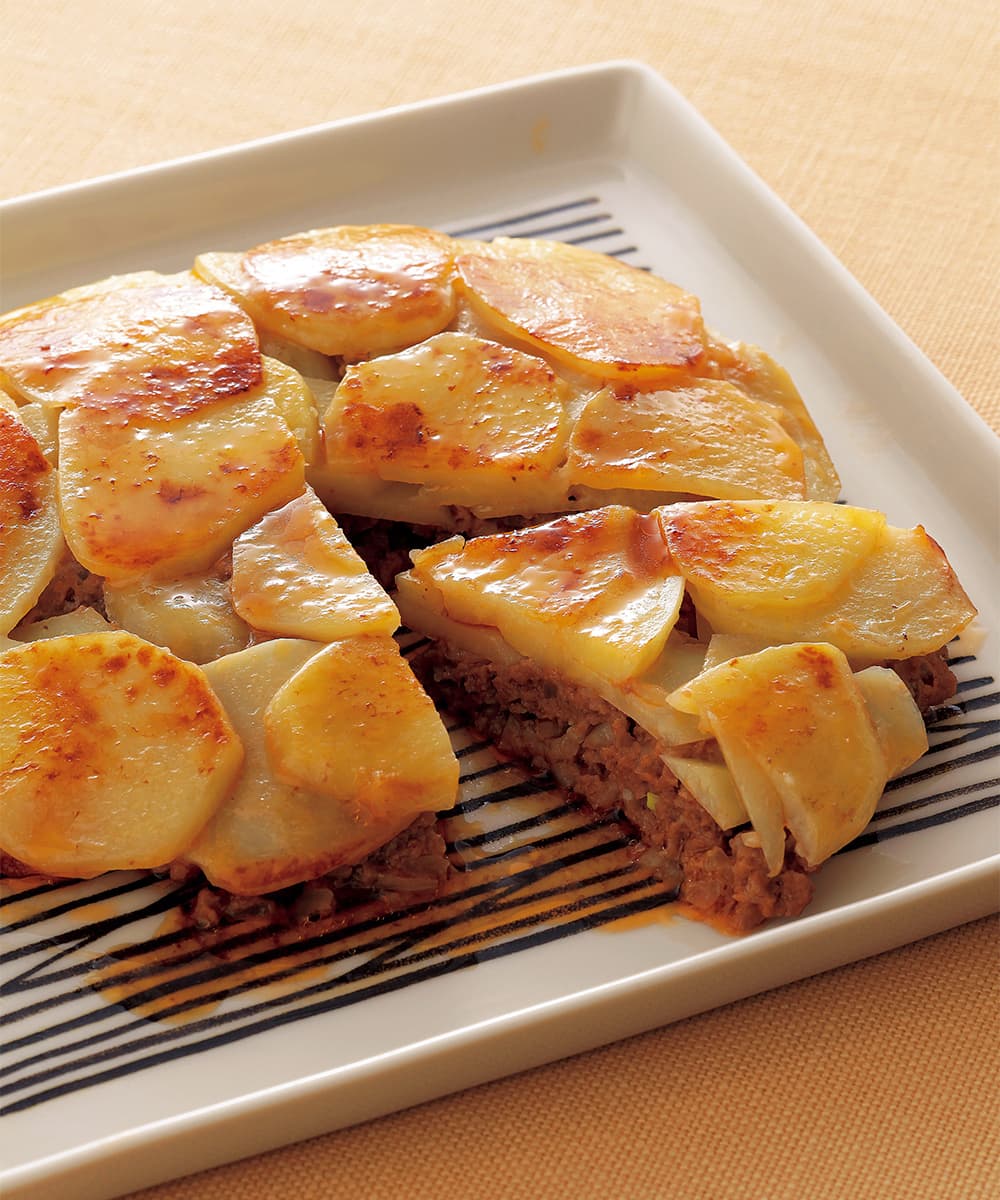 ひき肉とじゃがいもの重ね焼き