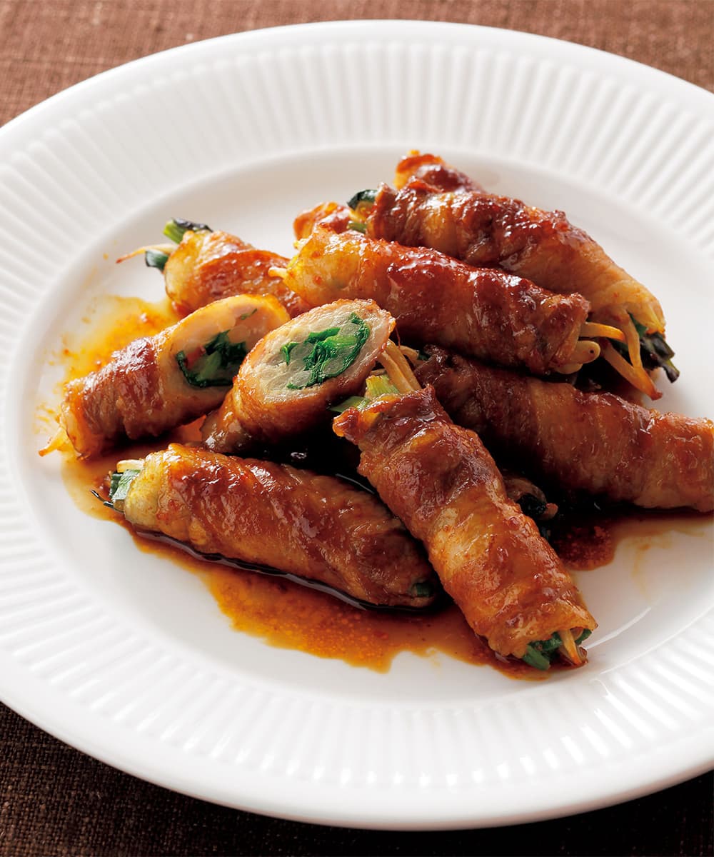 豚バラの野菜巻き焼き