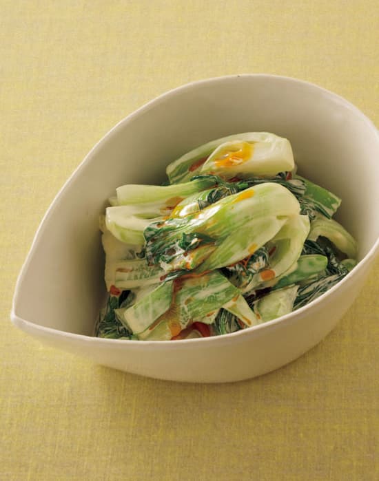 青梗菜のピリ辛マヨあえ
