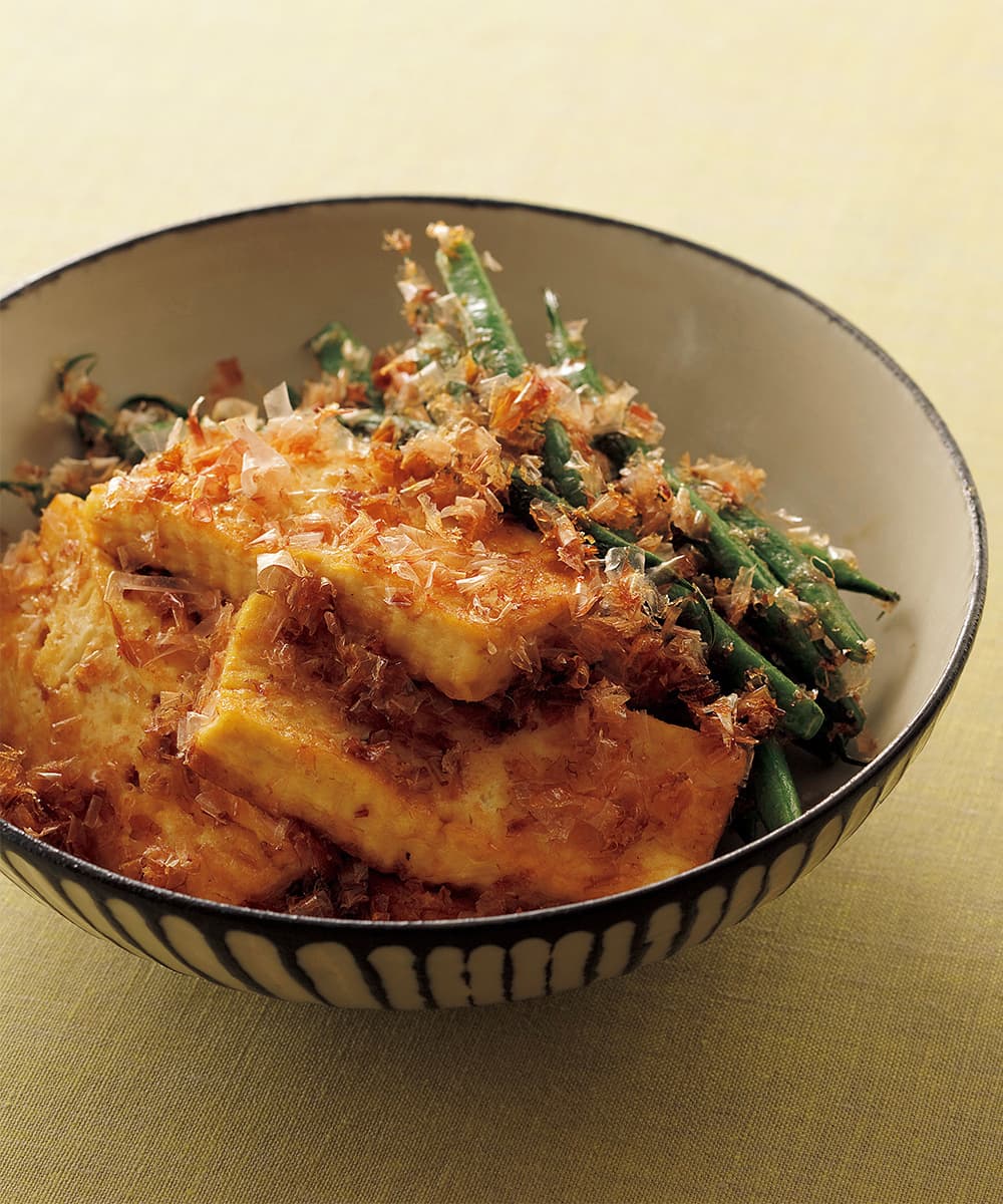 豆腐といんげんの土佐煮風