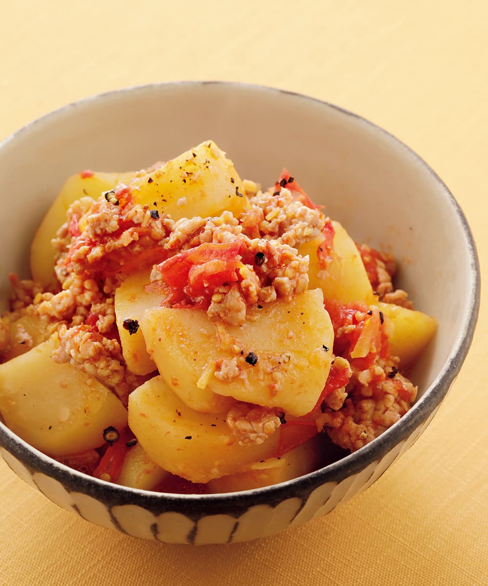 トマト入り鶏じゃが