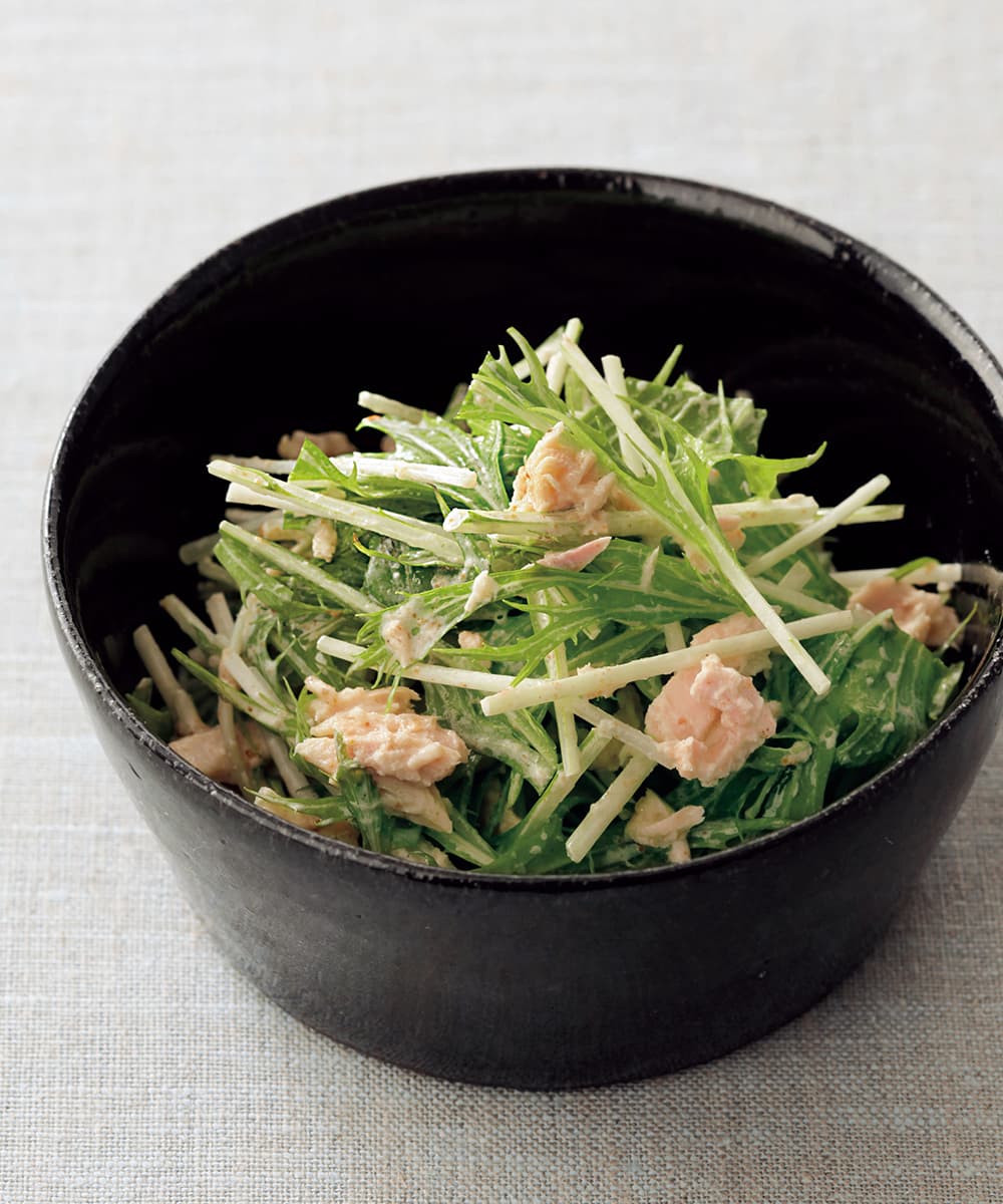 ツナと水菜のごまマヨあえ
