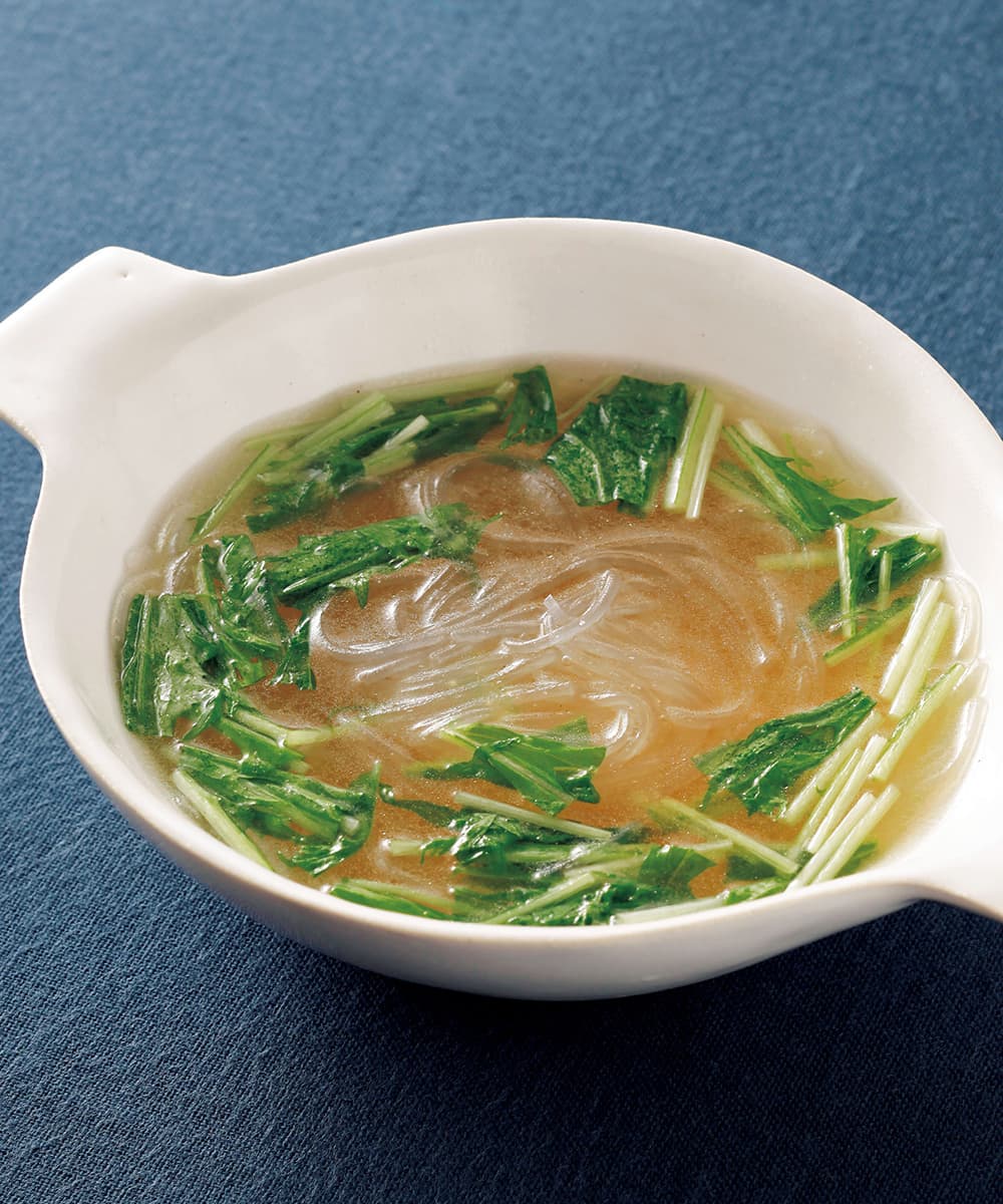 水菜と春雨のスープ