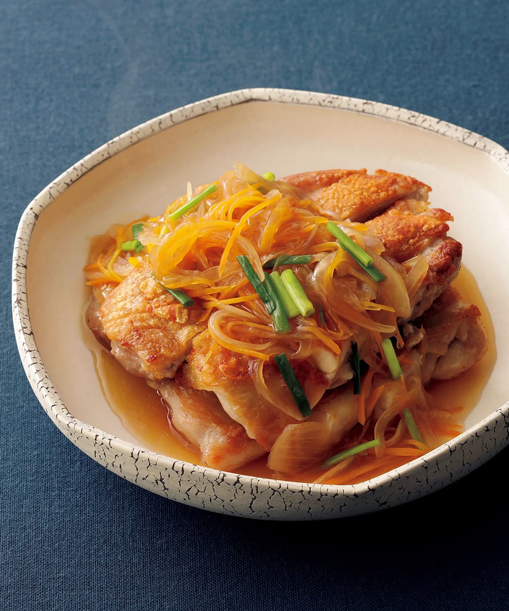 カリカリ鶏の野菜あんかけ