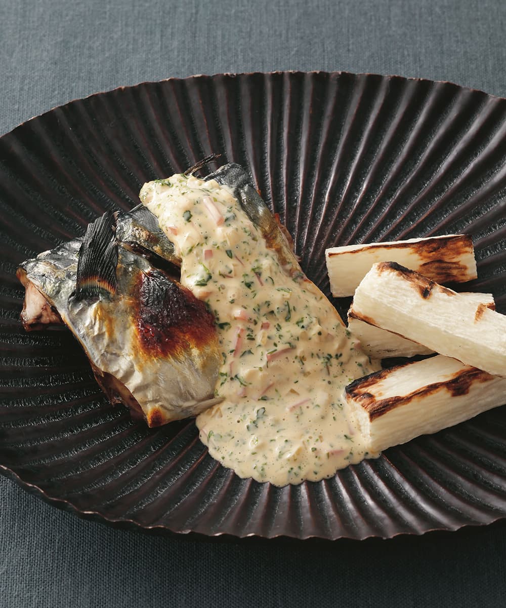 さばの塩焼き しょうがマヨソース