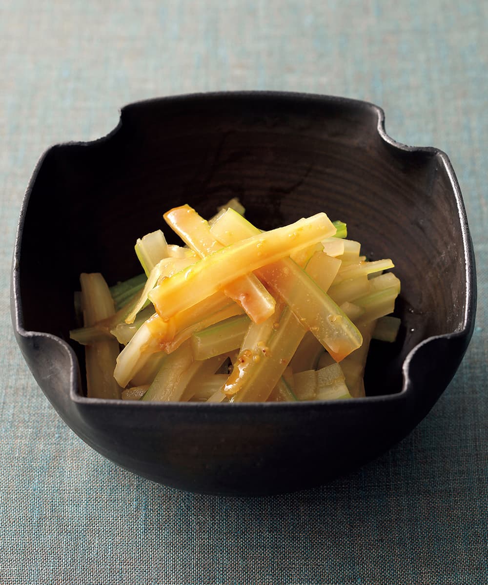 セロリの辛子あえ