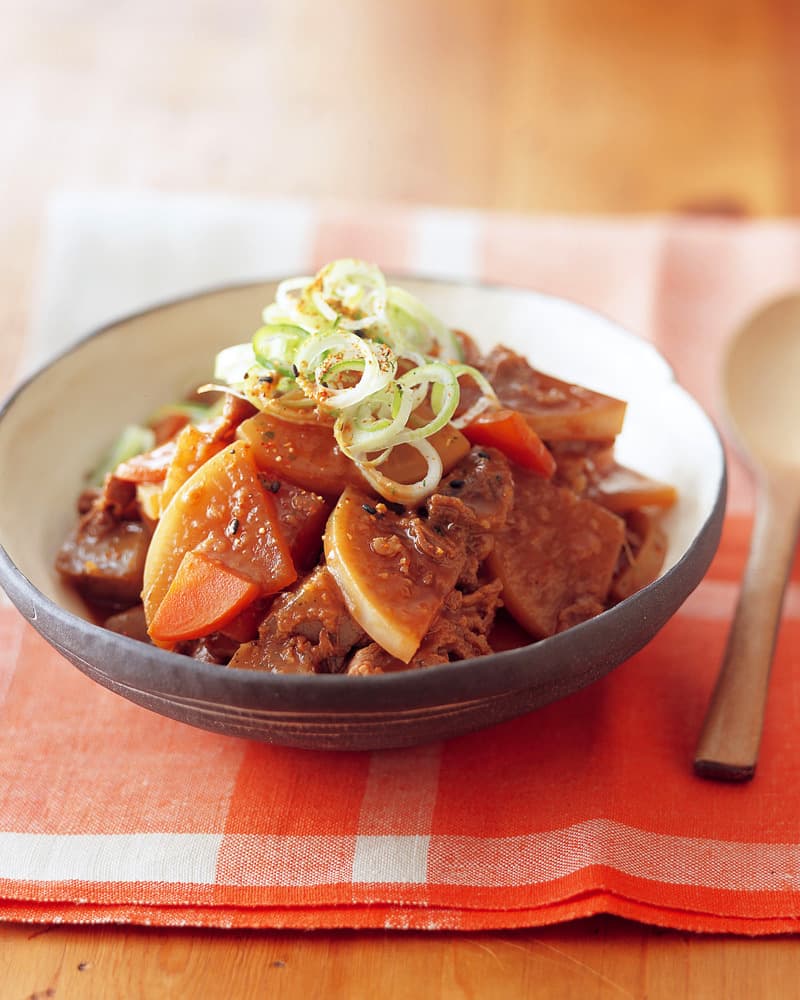 大根と牛肉の土手煮風