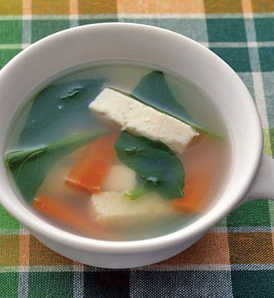 豆腐と小松菜の中華スープ