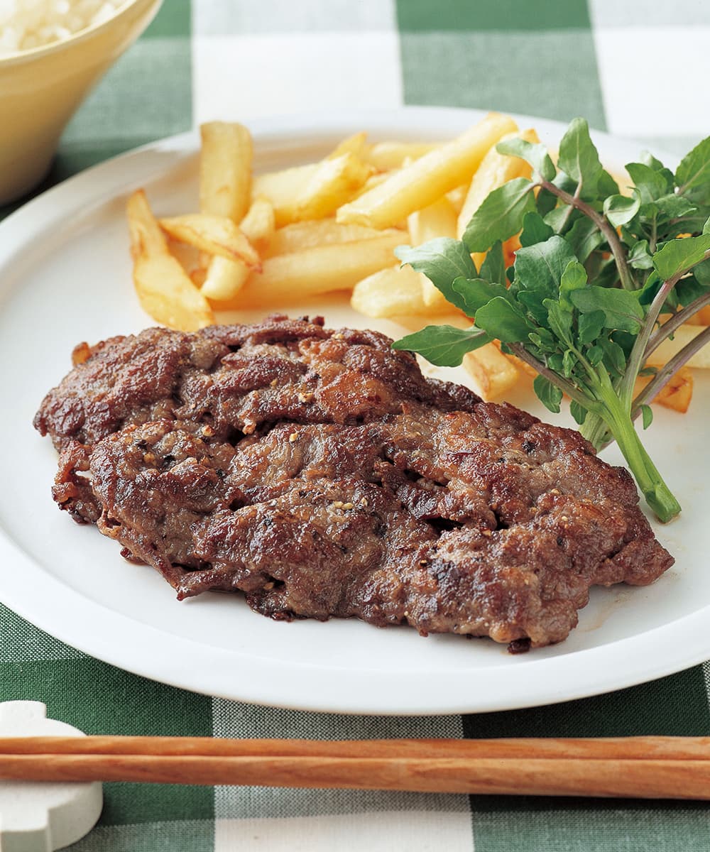 こま切れ肉のステーキ