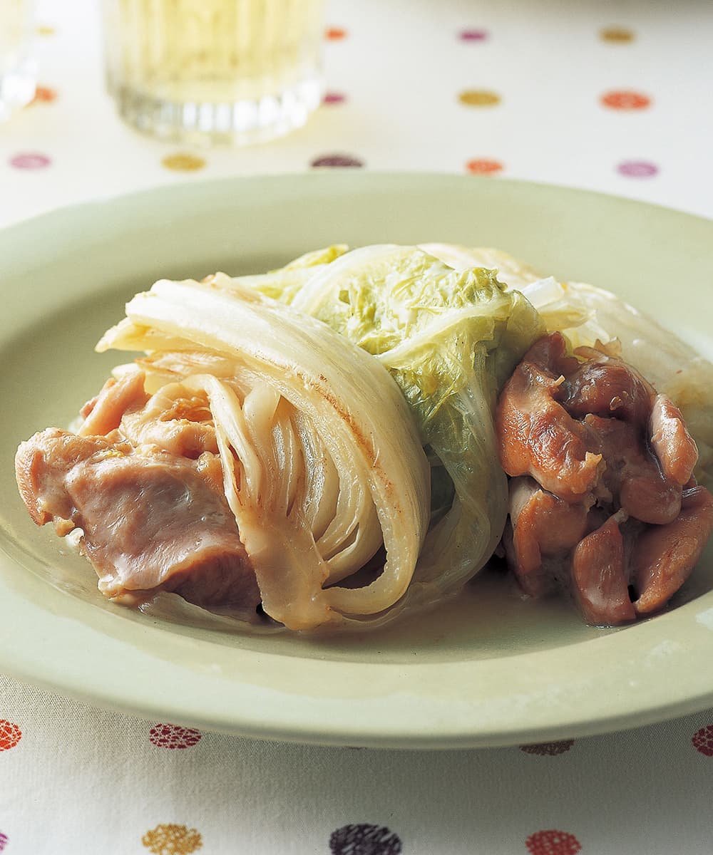 白菜と鶏肉の蒸し煮