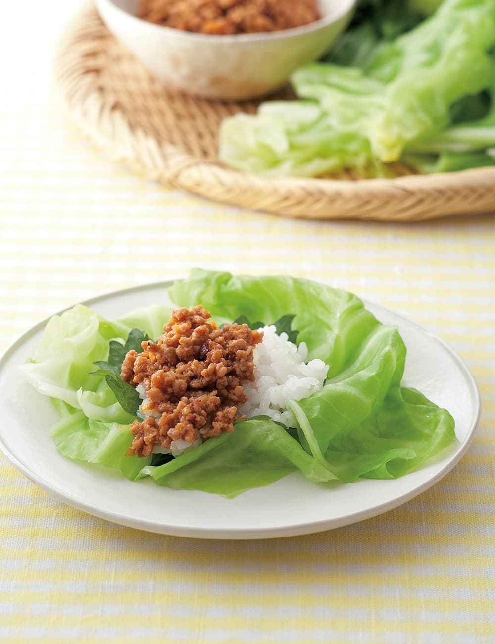 春キャベツの肉みそ巻き