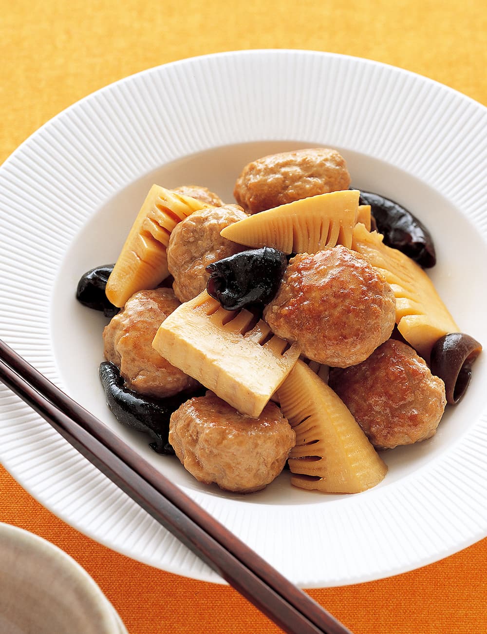 肉だんごとたけのこの中華煮