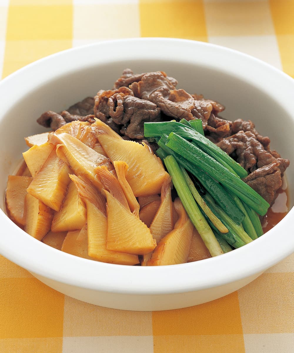 たけのこと牛肉のすき焼き風