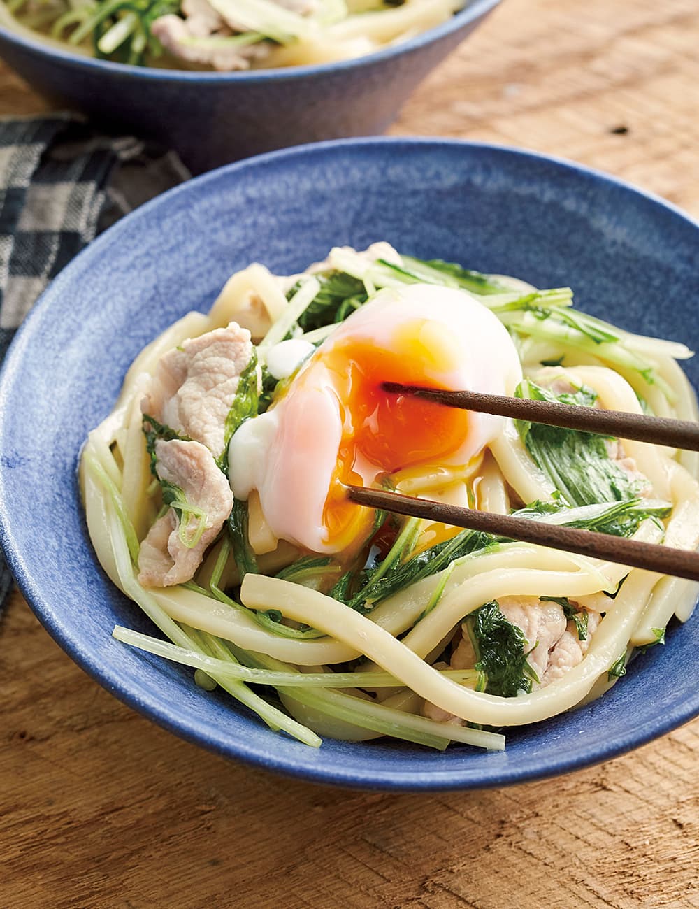 豚肉と水菜のぶっかけうどん