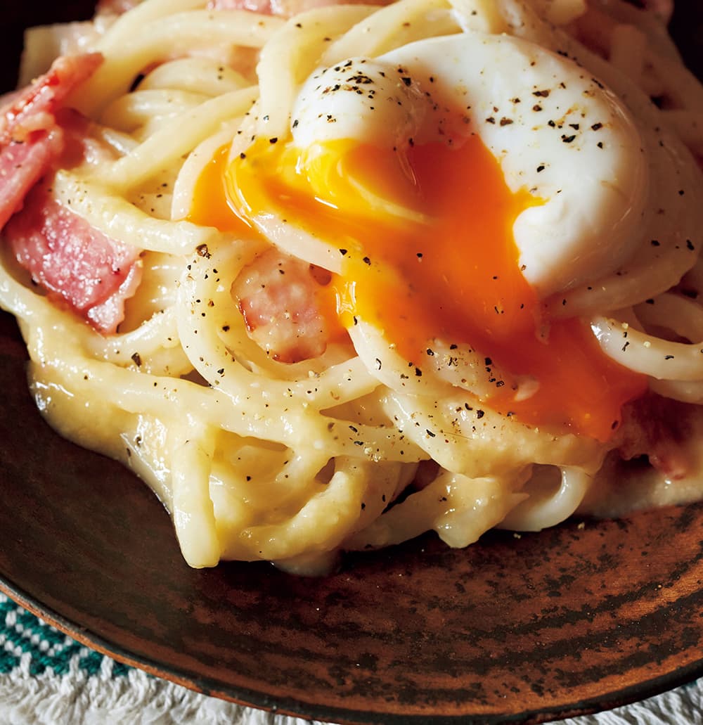 カルボナーラ風あえうどん