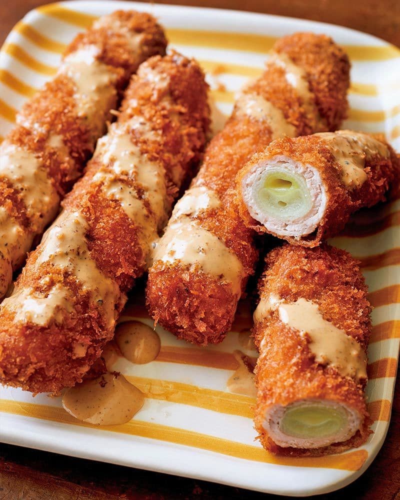 肉巻きねぎのスティックフライ