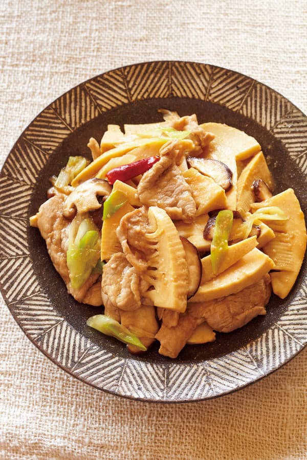 豚肉とたけのこのピリ辛みそ炒め