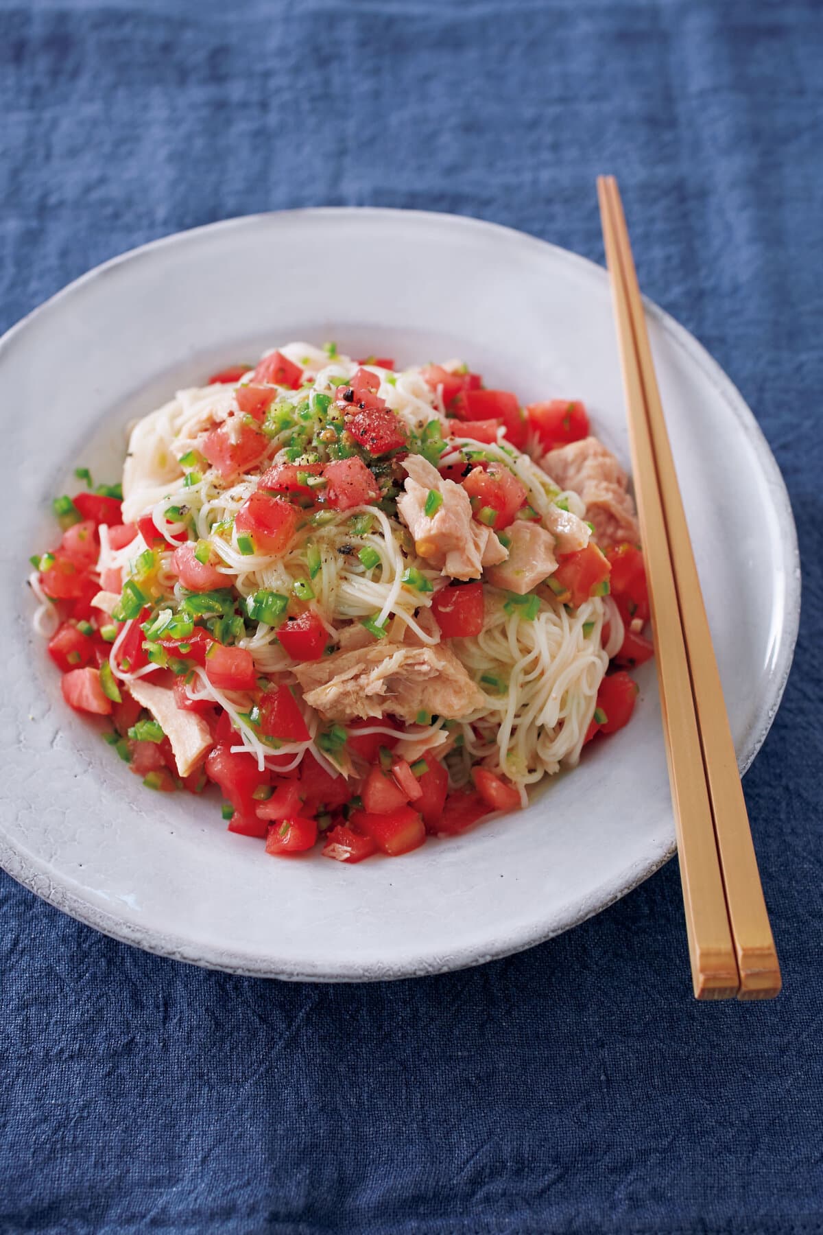 トマトとツナのフレンチサラダそうめん