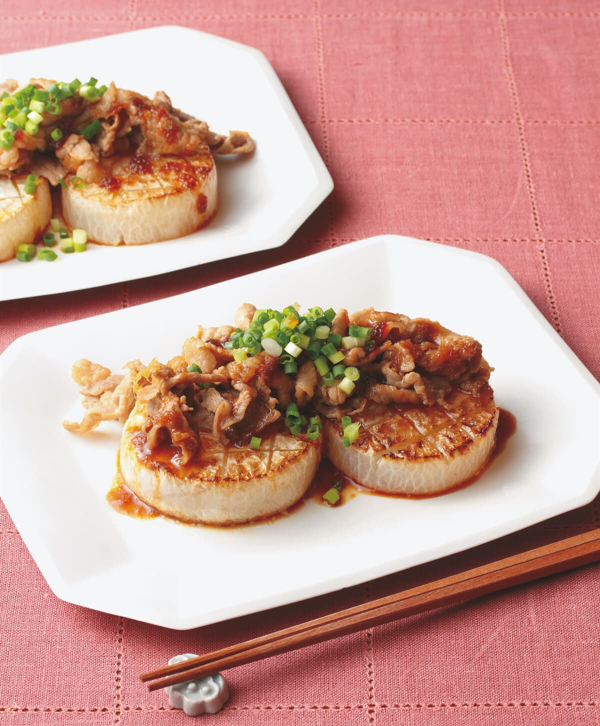 大根ステーキのしょうが焼きのせ