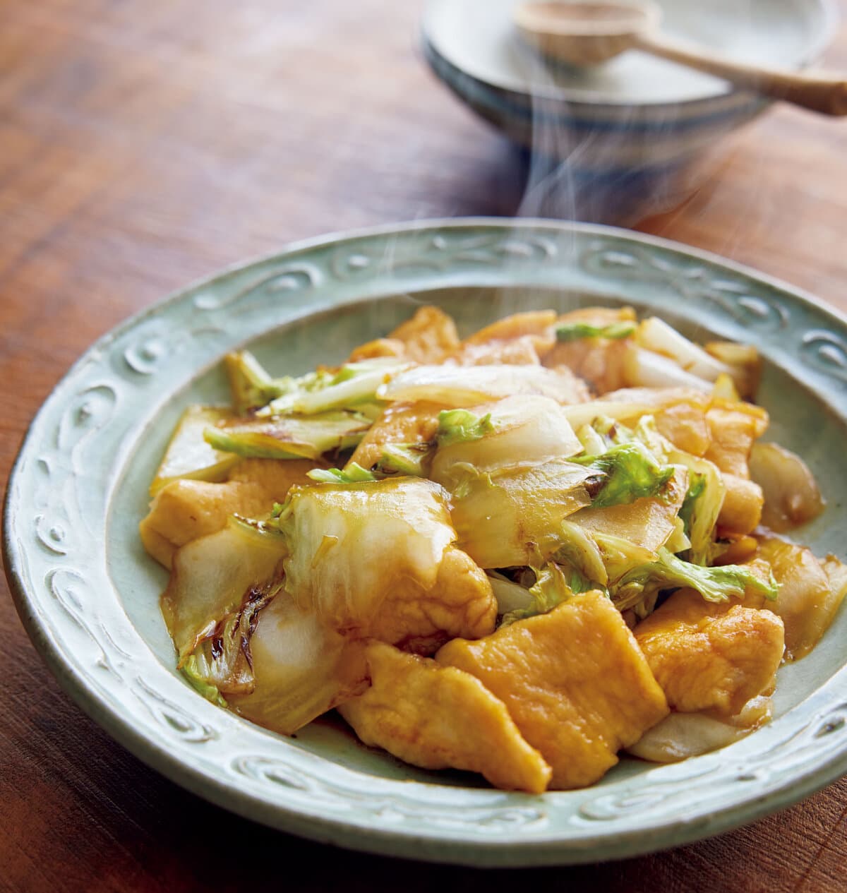 鶏胸肉と白菜のとろみ炒め